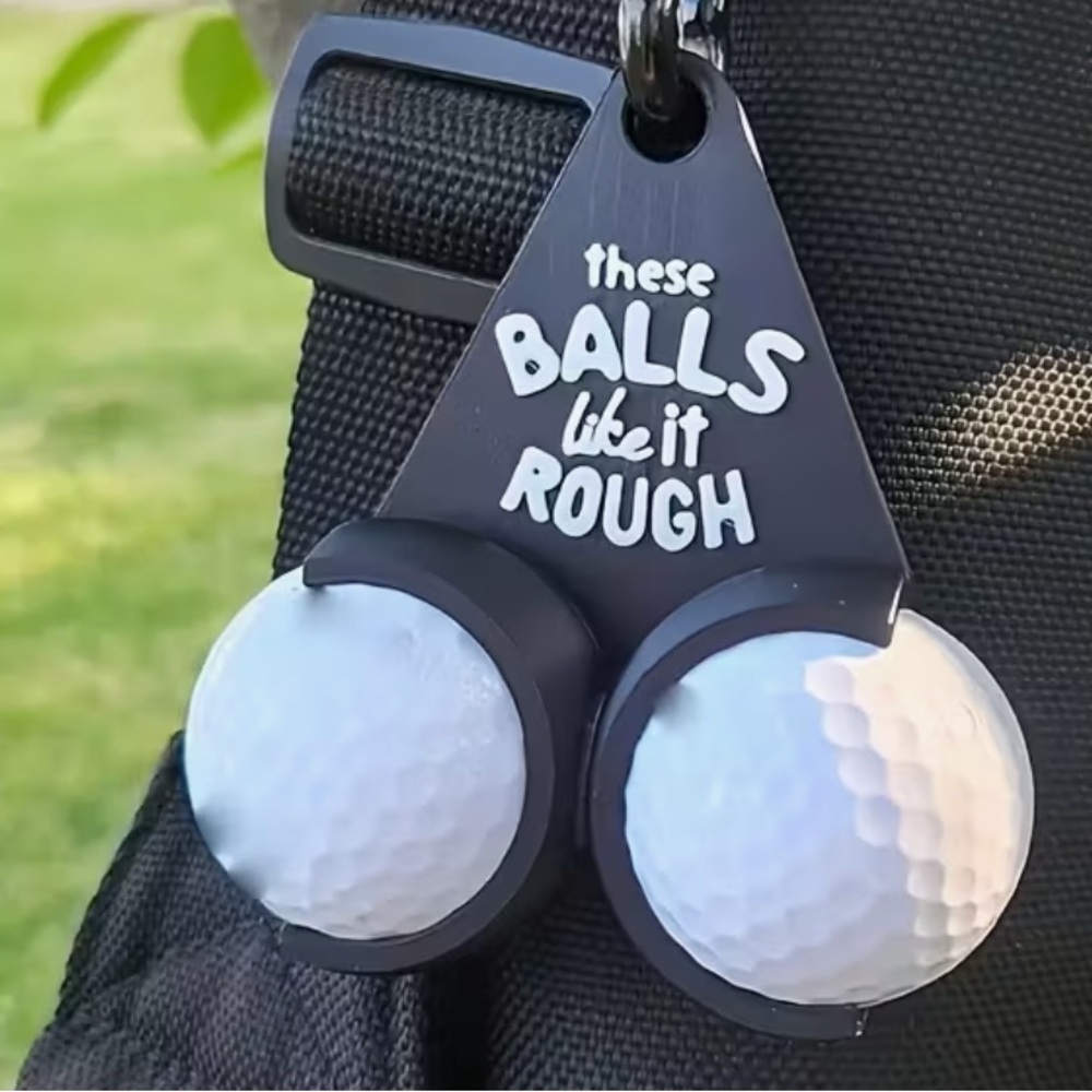 Funny Golf Ball Holder Keychain